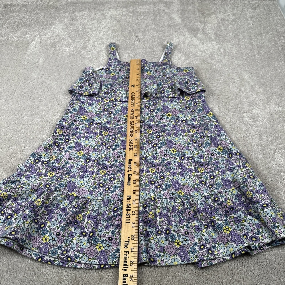 Janie And Jack Girls Dress Size 12 Sleeveless Flower Floral Spring Summer Purple - Picture 5 of 7